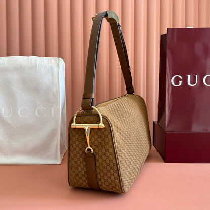 Gucci 2026 Half Horsebit 38cm Caramel Brown Suede