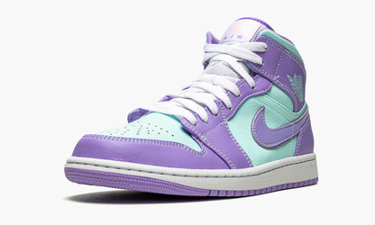 Air Jordan 1 Mid Purple Pulse / Glacier Blue Sneakers - Heritage Edition