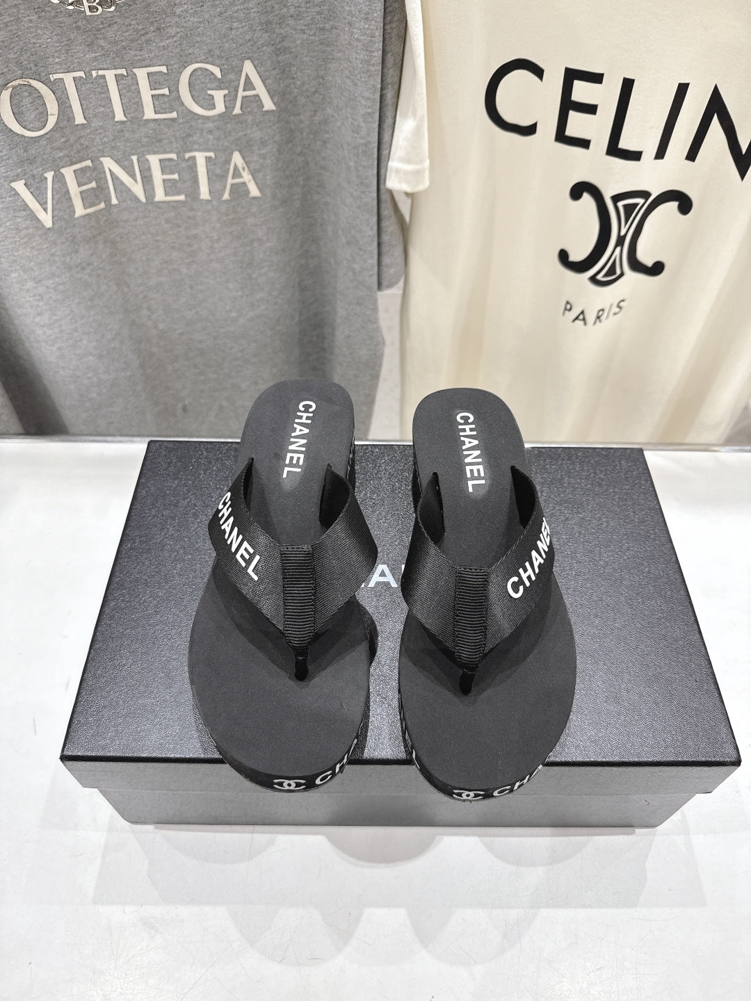 Chanel 2026 Thong Slipper Rubber Fabric 712991