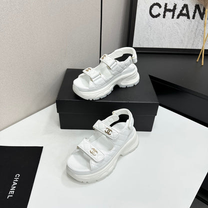 Chanel 2026 Chunky Sport Sandals 65mm Patent Calfskin 894909