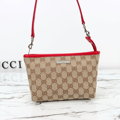 Gucci 2026 Tribeca Large Tote Bag Ebony Red Canvas Leather