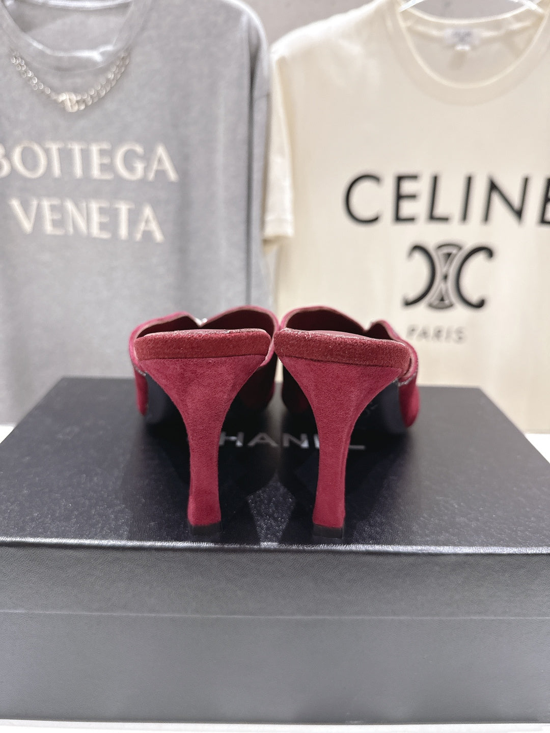 Chanel 2026 High-Heeled Mules 90mm Strass Suede 896436