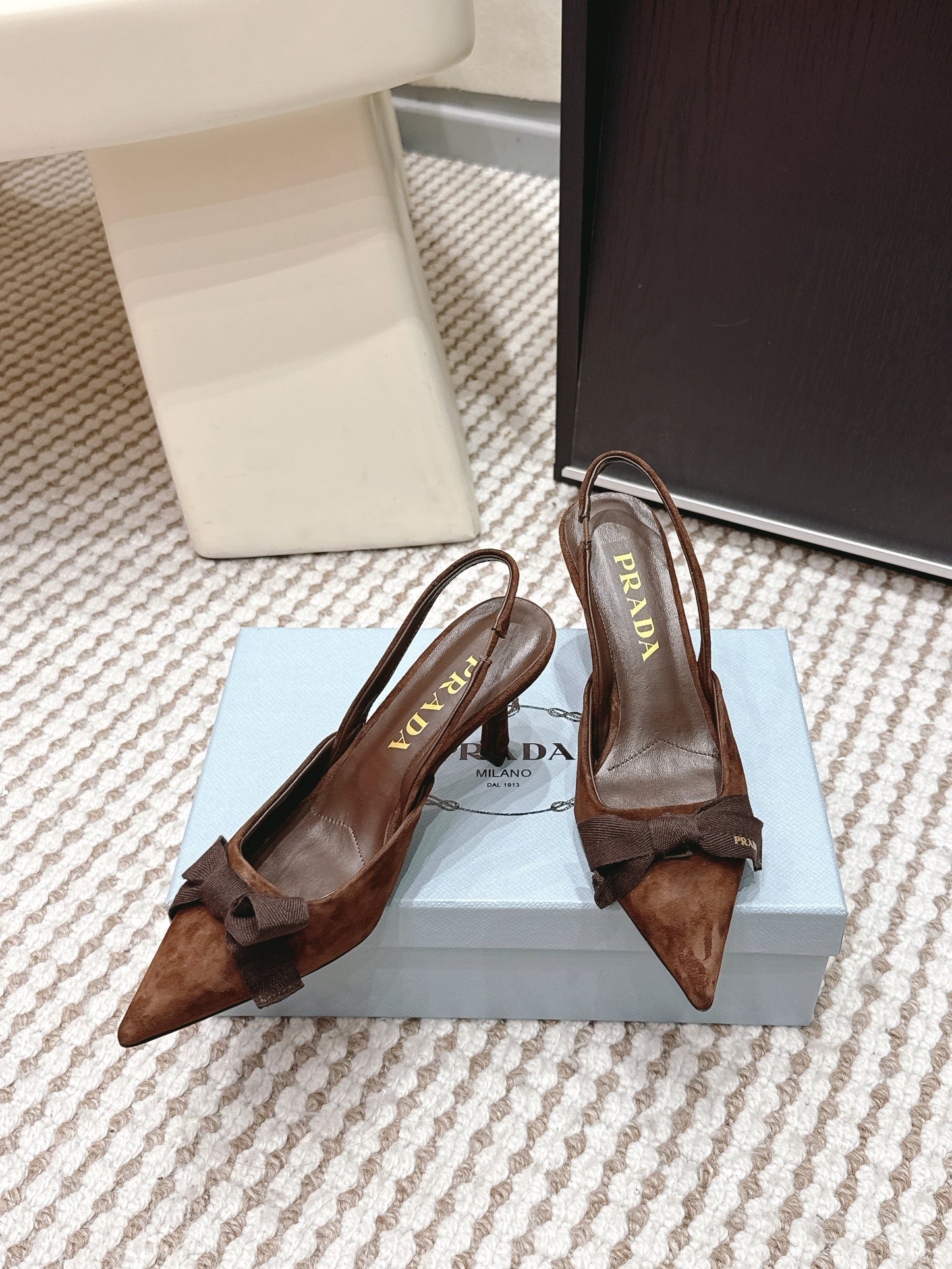 PRA 2026S Slingback 70 Brown Suede 657737