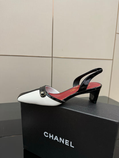 Chanel 2026 Slingback Shoes 50mm Patent Leather 791596