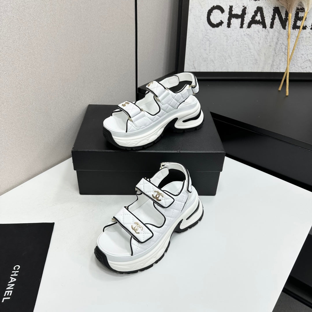 Chanel 2026 Chunky Sport Sandals 65mm Patent Calfskin 894909