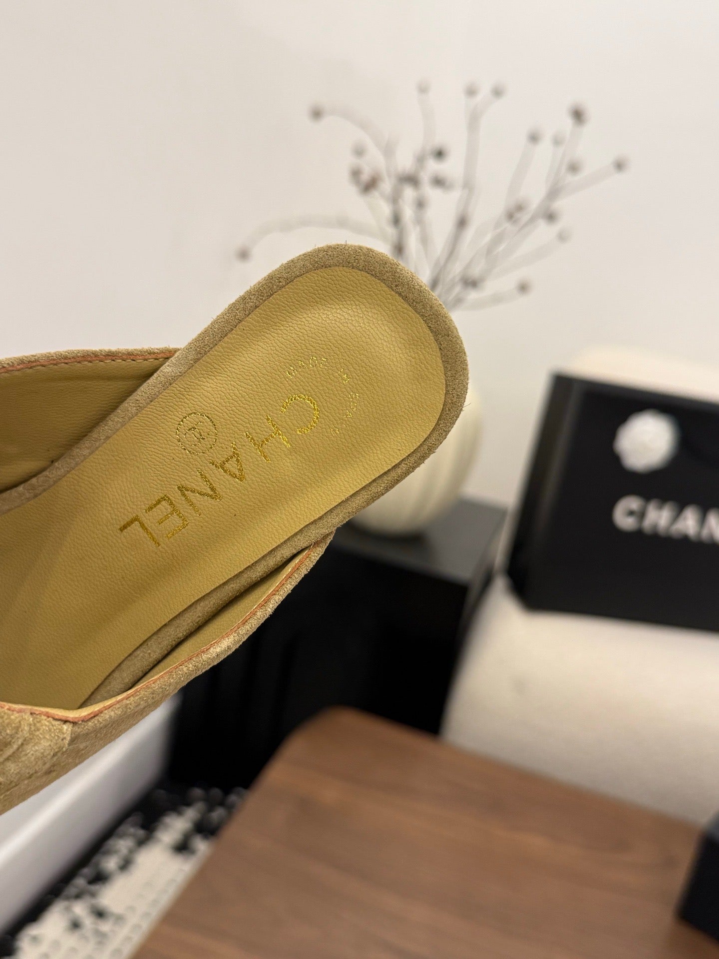 Chanel 2026 Double C Buckle Square Toe Mule 857282