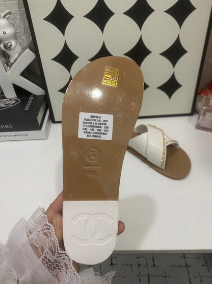 Chanel 2026 Flats Slide Sandals Calfskin 802340