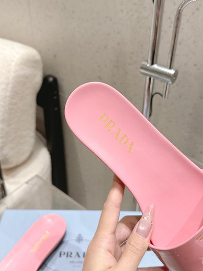 Prada 2026 Slides Sandals Patent Leather 762986