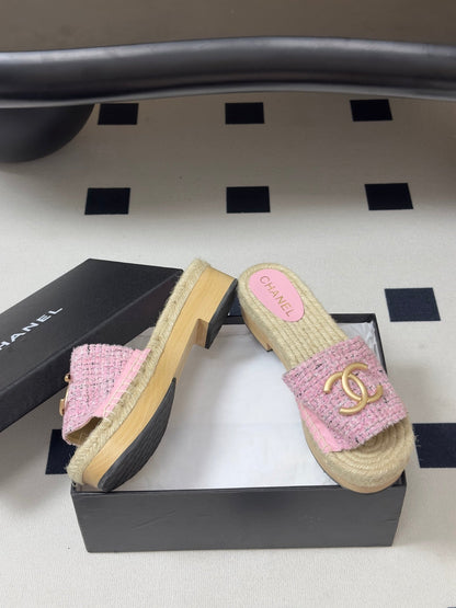 Chanel 2026 Classic Double C Buckle Slippers Sheepskin 834646