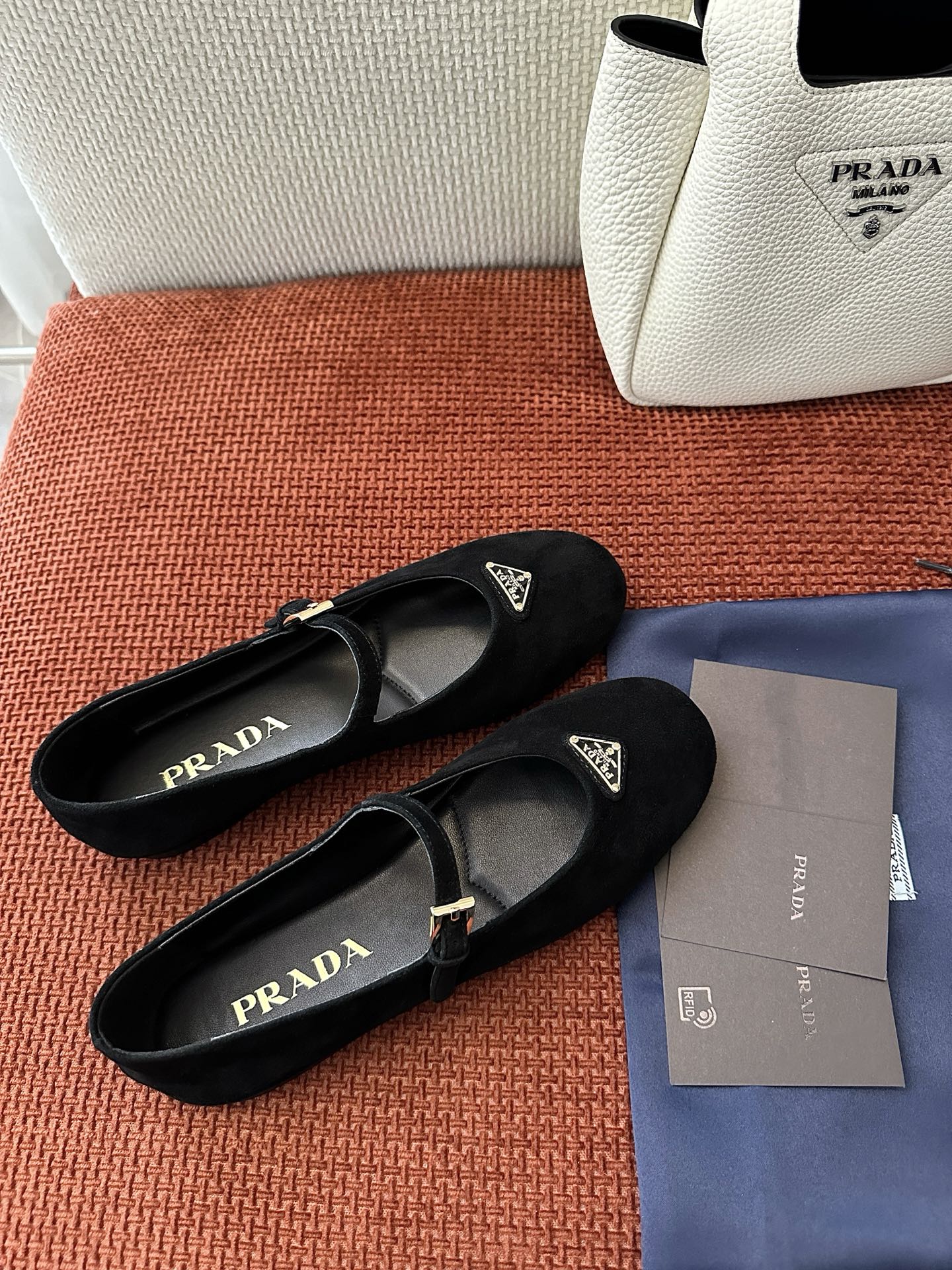 Prada 2026 Ballerinas Black Velvet 222094
