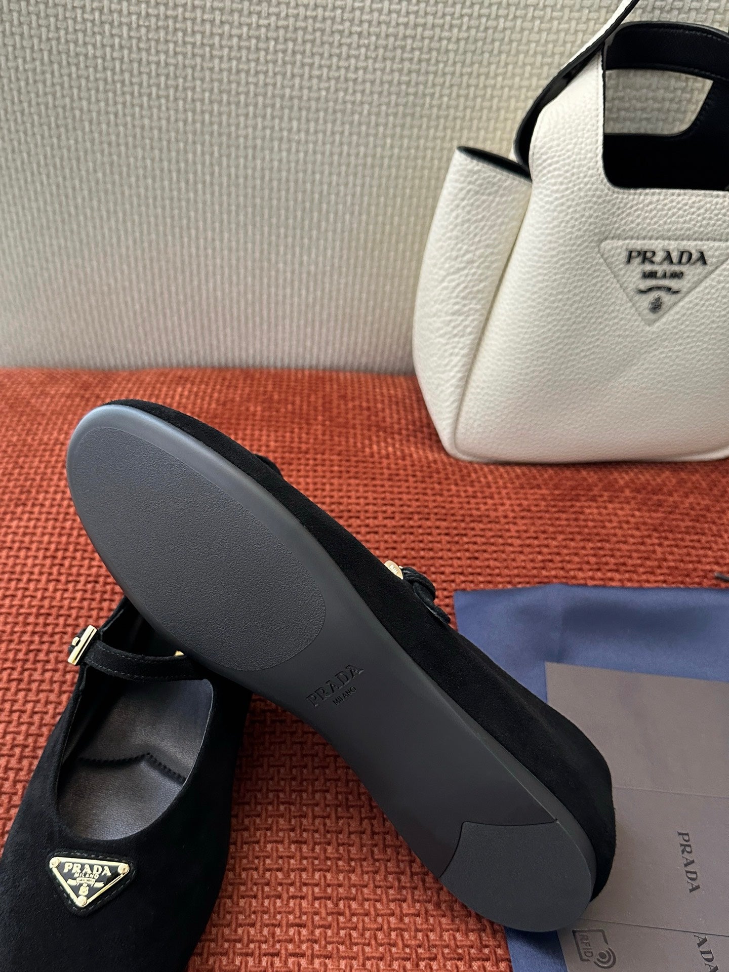 Prada 2026 Ballerinas Black Velvet 222094