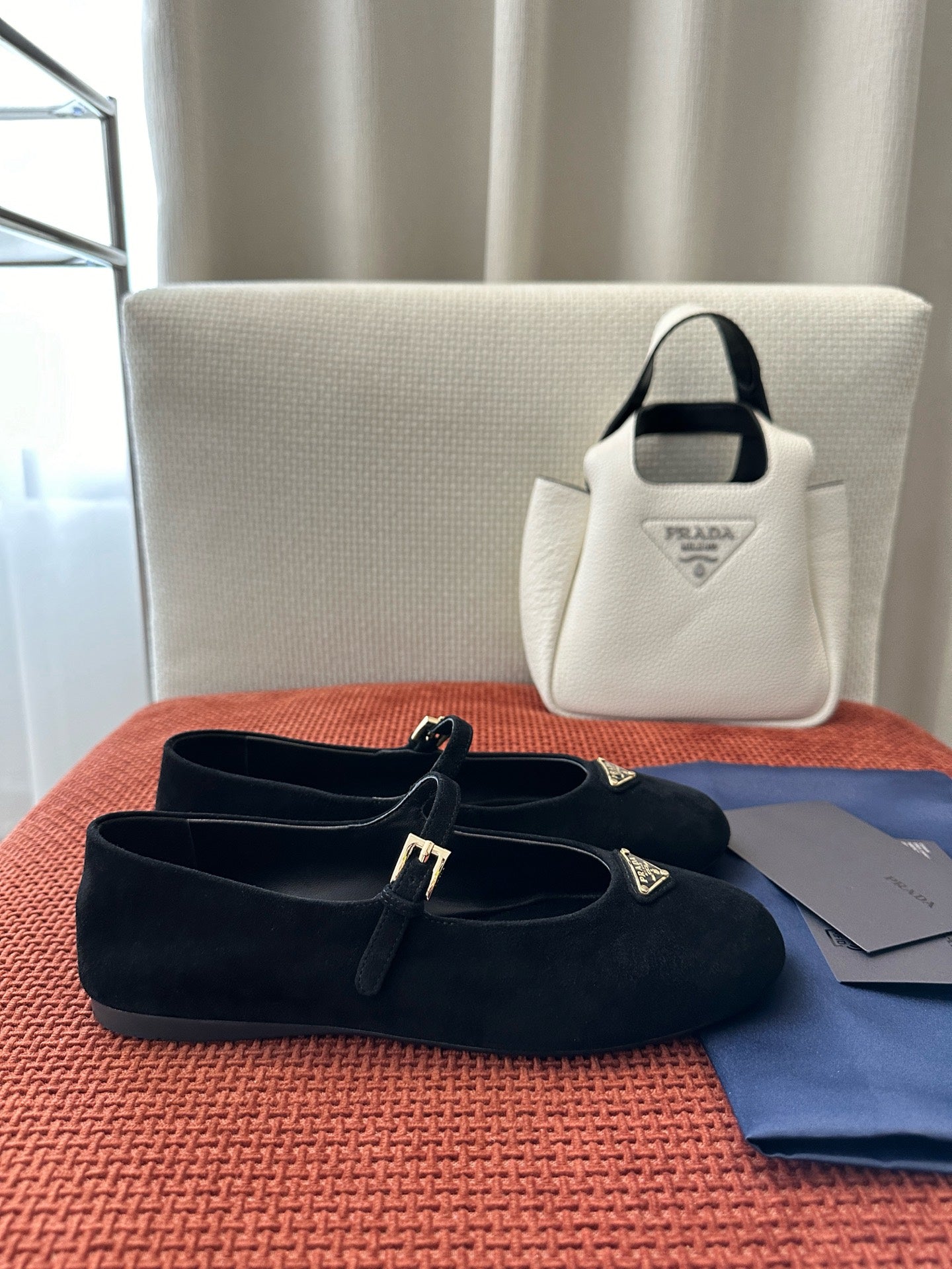 Prada 2026 Ballerinas Black Velvet 222094