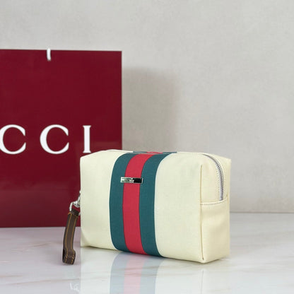 Gucci 2026 Positano Bag 23cm Cream Red Green Canvas