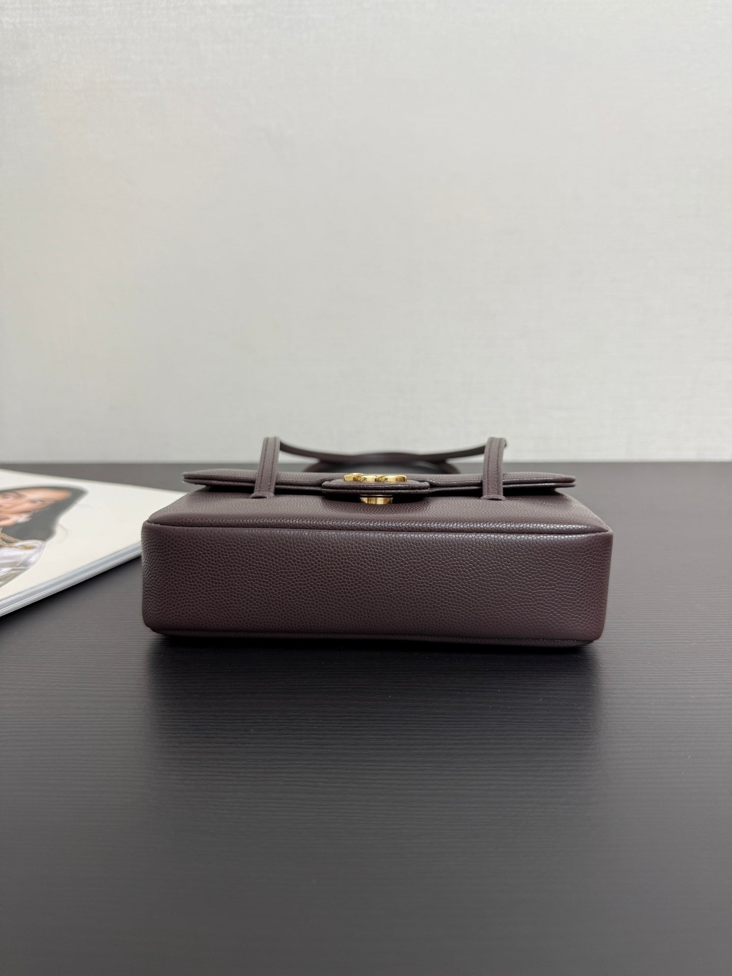 Chanel 2026 Preppy Coco Bag Brown Chocolate Caviar Leather Gold Hardware