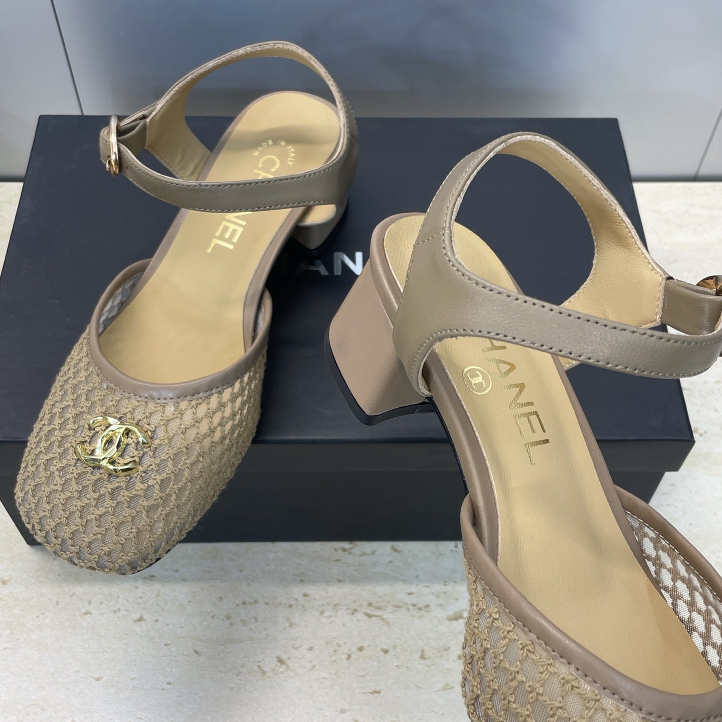 CC 26 Slingback Pump 45mm Mesh Sheepskin