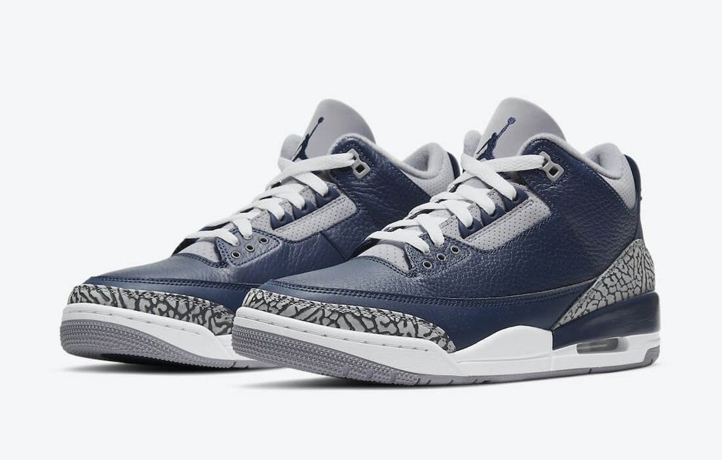 Jordan 3 Retro Georgetown Sneakers - Cushioned Stride | Colorway of the Year