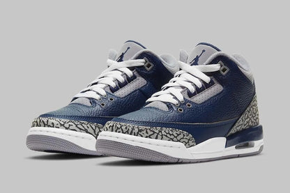 Jordan 3 Retro Georgetown Sneakers - Cushioned Stride | Colorway of the Year