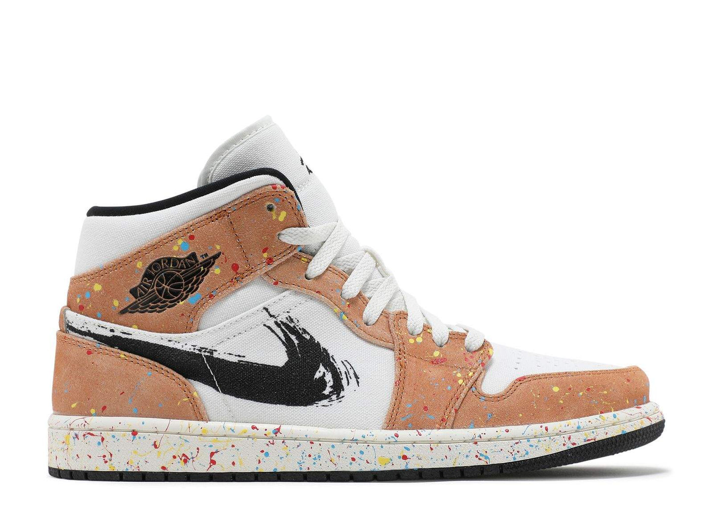 Air Jordan 1 Mid SE ¡®Brushstroke Paint Splatter¡¯ Revered Footwear...